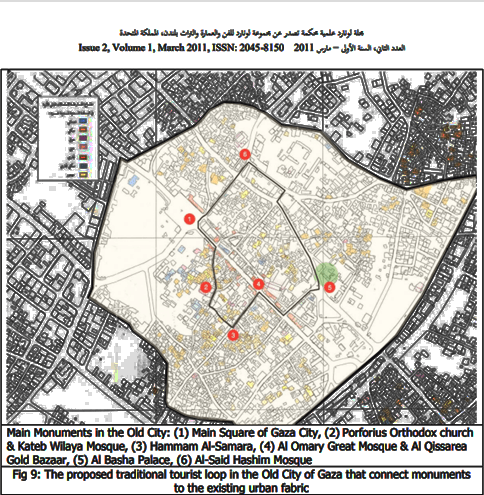 Map of the attacked area. Number 2 on the map: Saint Porphyrius church and Kateb Wilaya mosque facing one another.